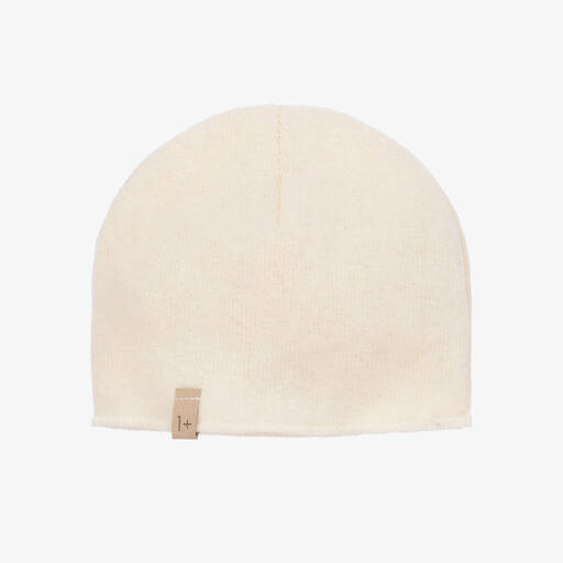 1 + in the family-Ivory Cotton Knit Baby Hat | Childrensalon