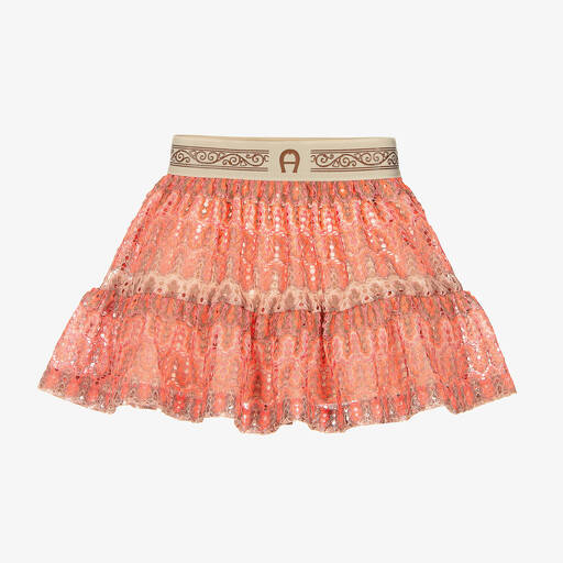 AIGNER-Baby Girls Pink Crochet Lace Skirt | Childrensalon