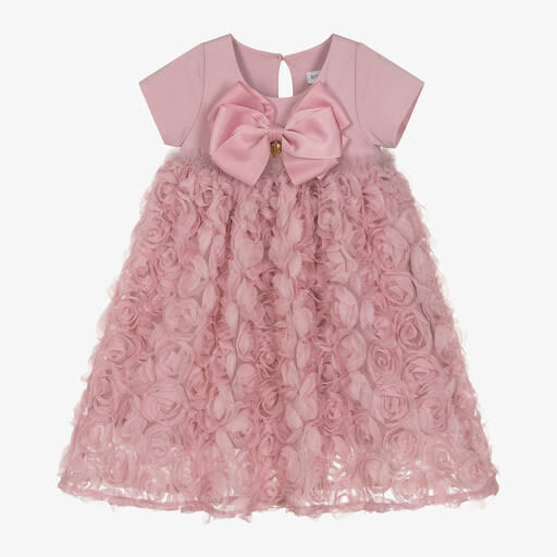 Angel's Face-Girls Pink Tulle & Chiffon Roses Dress | Childrensalon