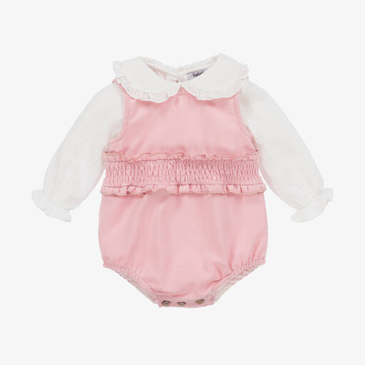 Babidu-Baby Girls Pink Shortie Set | Childrensalon