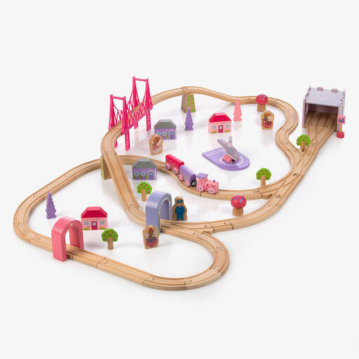 Bigjigs-Wooden Fairy Town Train Set (114cm) | Childrensalon