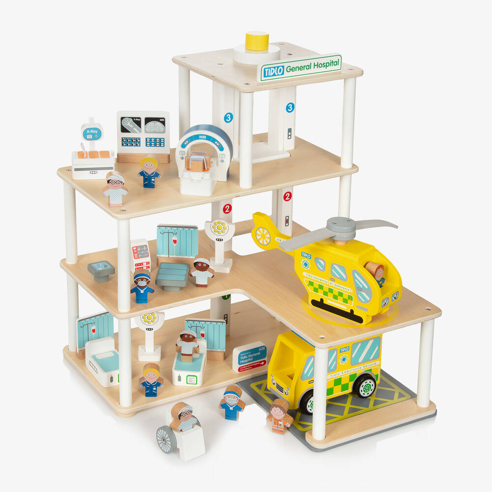 Bigjigs - Wooden General Hospital Play Set (54cm) | Childrensalon