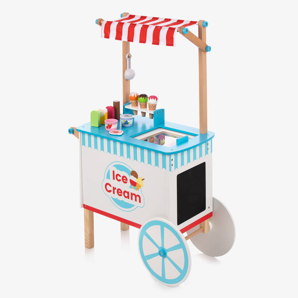 Bigjigs - Wooden Ice Cream Cart Play Set (100cm) | Childrensalon