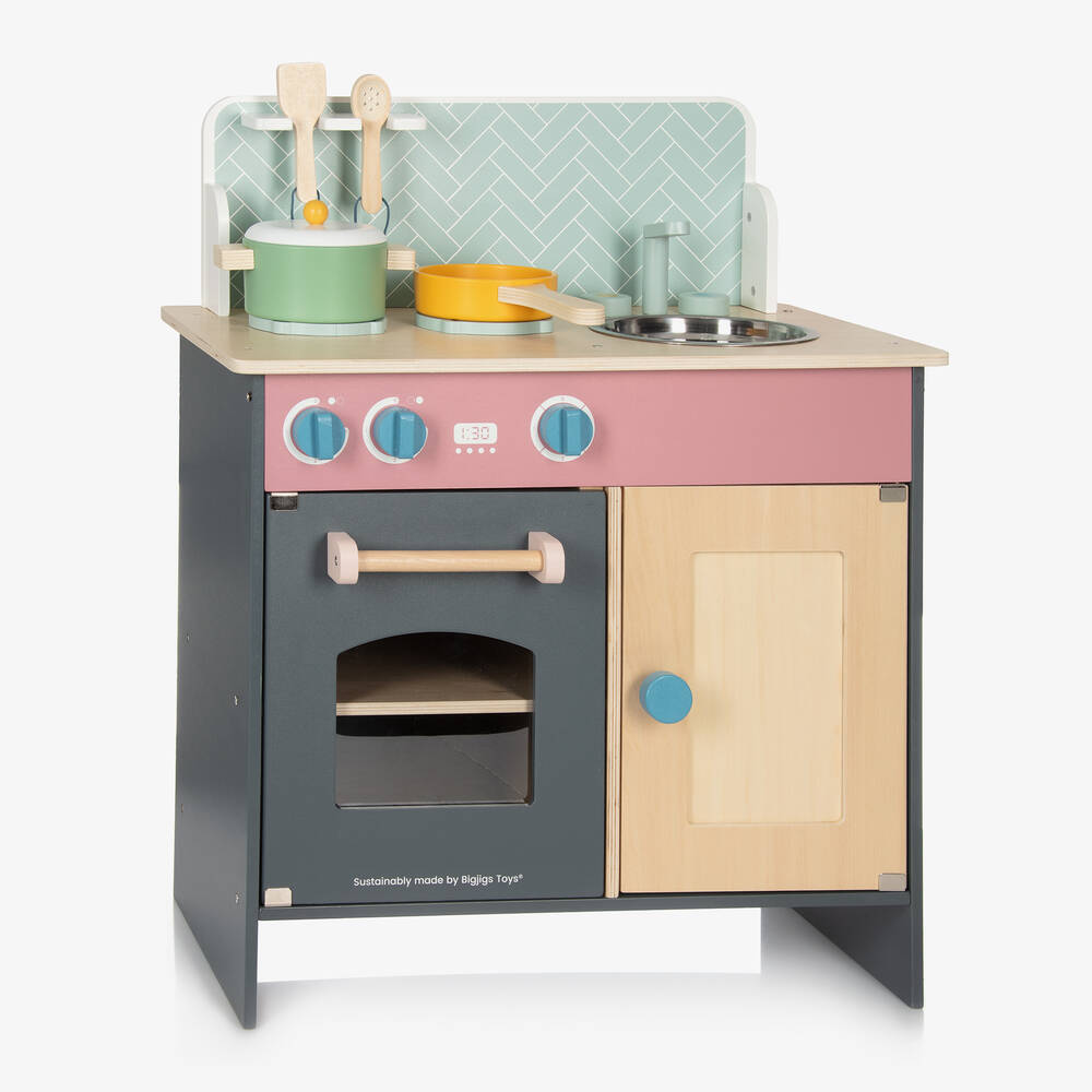 Bigjigs - Wooden Simply Scandi Kitchen Play Set (60cm) | Childrensalon