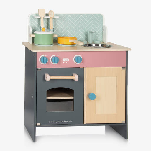 Bigjigs-Wooden Simply Scandi Kitchen Play Set (60cm) | Childrensalon