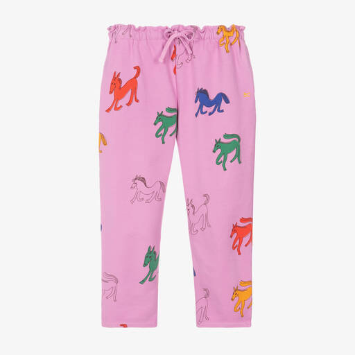 Bobo Choses-Girls Pink Cotton Horse Joggers | Childrensalon