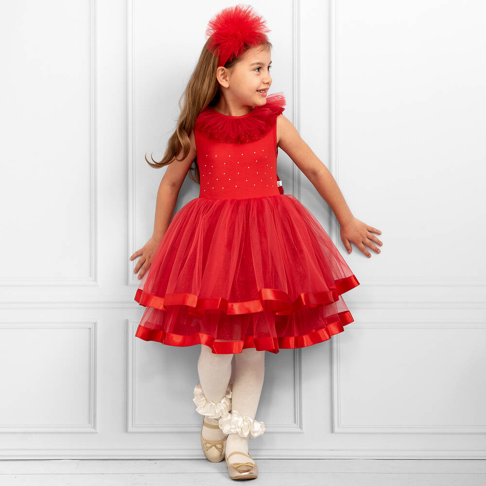 Caramelo Kids-Girls Red Tutu Dress | Childrensalon