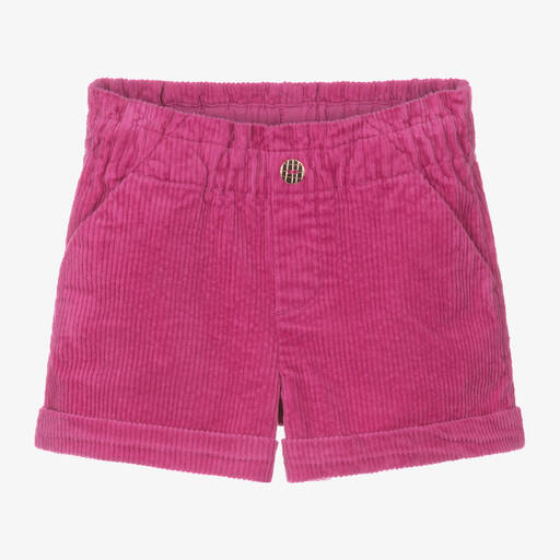 Carrément Beau-Girls Pink Cotton Corduroy Shorts | Childrensalon