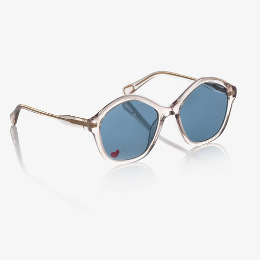 Chloé-Girls Clear Round Sunglasses | Childrensalon