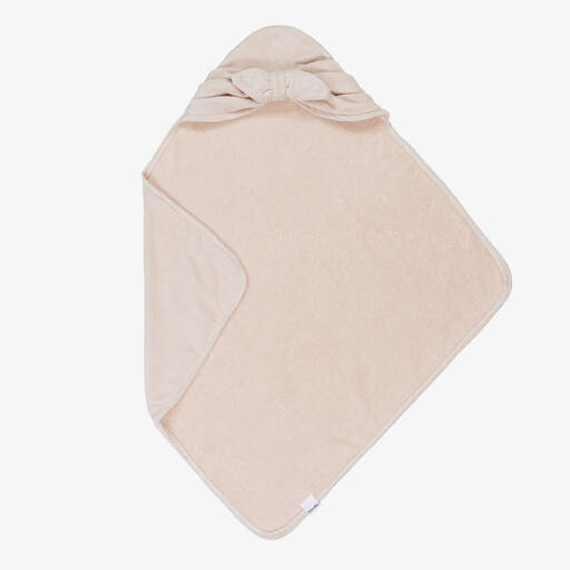 Elodie-Baby Girls Pink Hooded Cotton Towel | Childrensalon