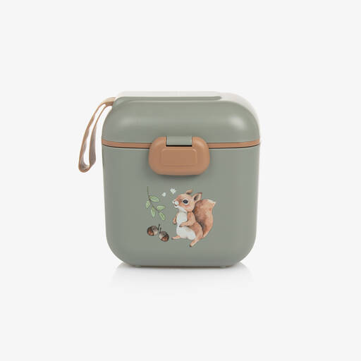 Elodie-Green Chipmunk Print Lunch & Snack Box (14cm) | Childrensalon