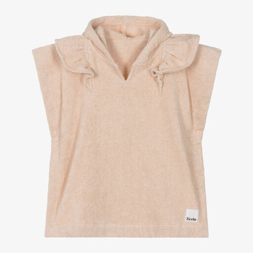 Elodie-Pale Pink Hooded Cotton Poncho Towel | Childrensalon