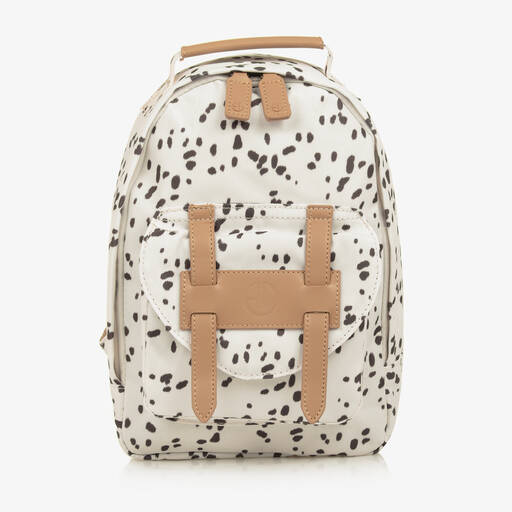 Elodie-White Dalmatian Print Backpack (29cm) | Childrensalon