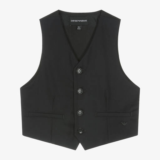 Emporio Armani-Boys Navy Blue Waistcoat | Childrensalon