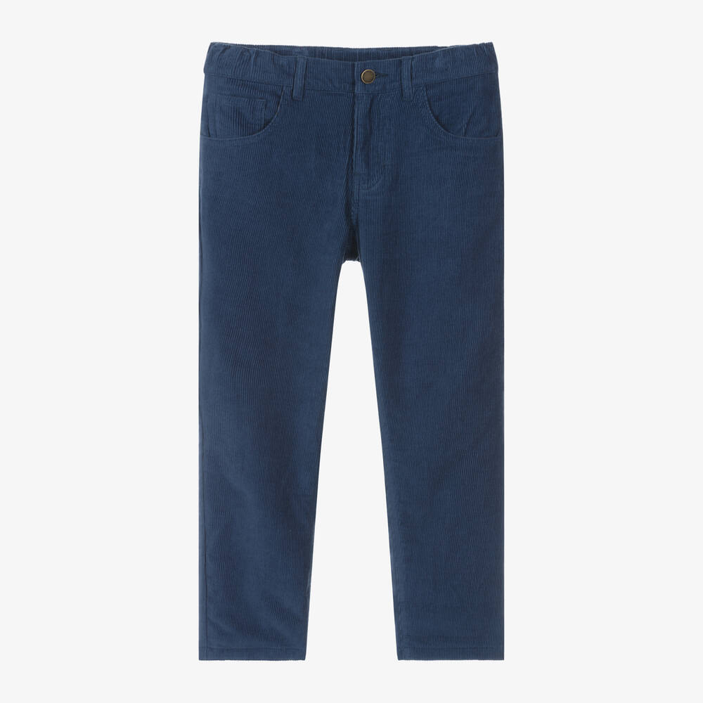 Frugi - Boys Blue Corduroy Trousers | Childrensalon