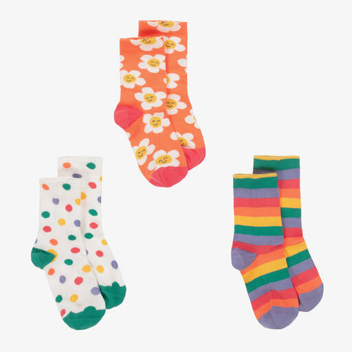 Frugi-Girls Multicoloured Cotton Socks (3 Pack) | Childrensalon