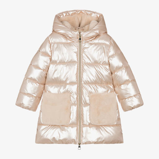 iDO Baby-Girls Rose Gold Puffer Coat | Childrensalon