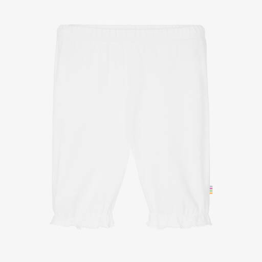 Joha-Girls White Organic Cotton Bloomers | Childrensalon