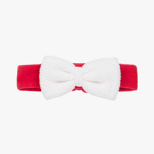 Kissy Kissy-Baby Girls Red Velour Christmas Magic Headband | Childrensalon