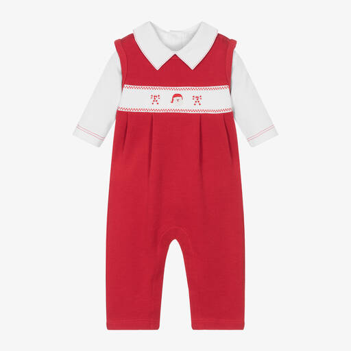 Kissy Kissy-Boys Red Holiday Medley Babysuit Set | Childrensalon