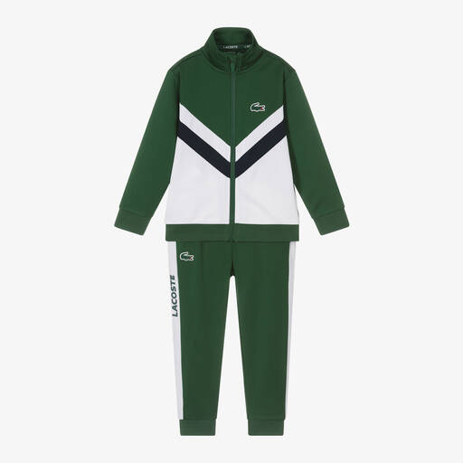 Lacoste-Boys Green Tennis Tracksuit | Childrensalon