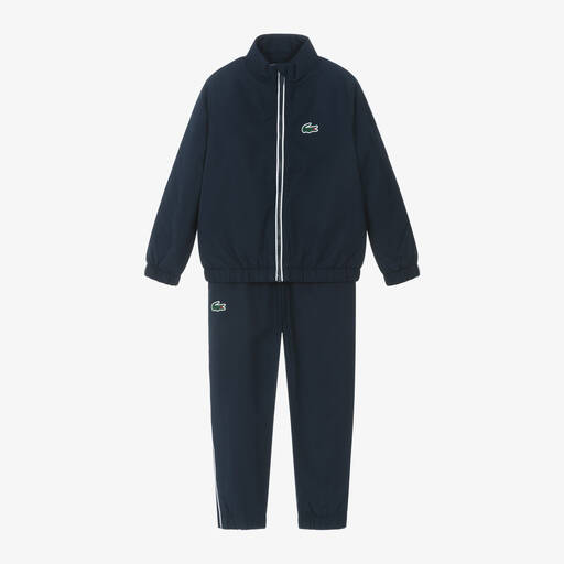 Lacoste-Navy Blue Zip-Up Crocodile Tracksuit | Childrensalon