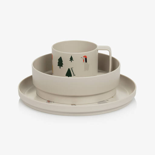 Liewood-Ivory Festive Dinner Set (3 Pieces) | Childrensalon