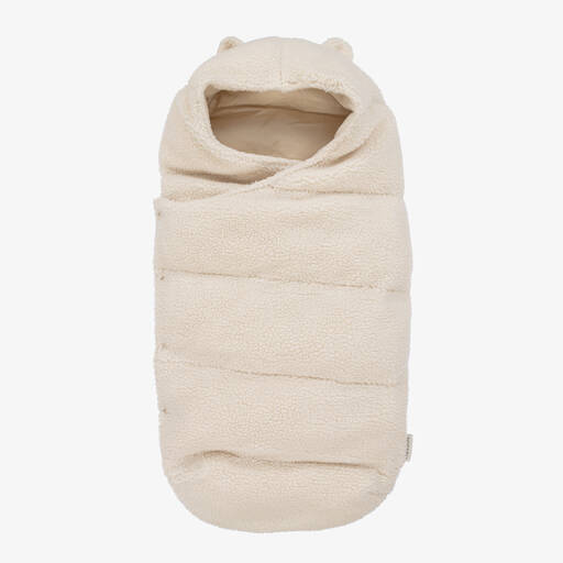 Liewood-Ivory Sherpa Fleece Footmuff | Childrensalon