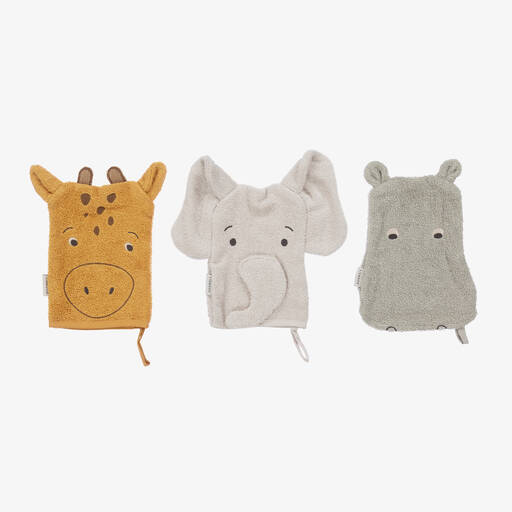 Liewood-Organic Cotton Towelling Washcloths (3 Pack) | Childrensalon