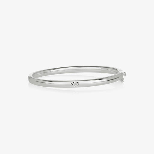 Little Star-Sterling Silver & Diamond Star Bangle | Childrensalon