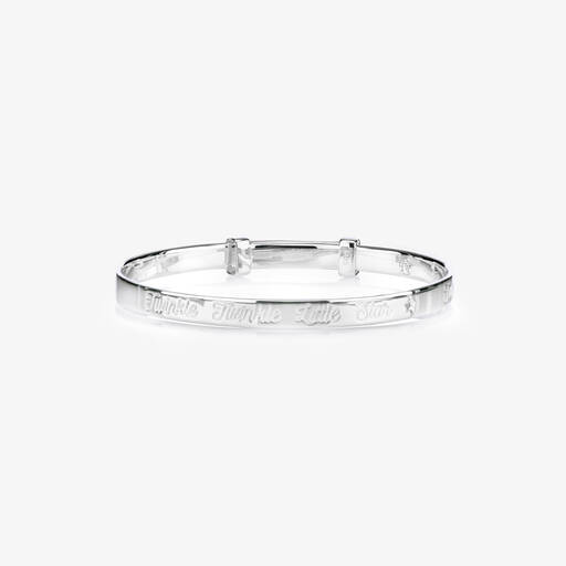 Little Star-Sterling Silver Engraved Twinkle Bangle | Childrensalon