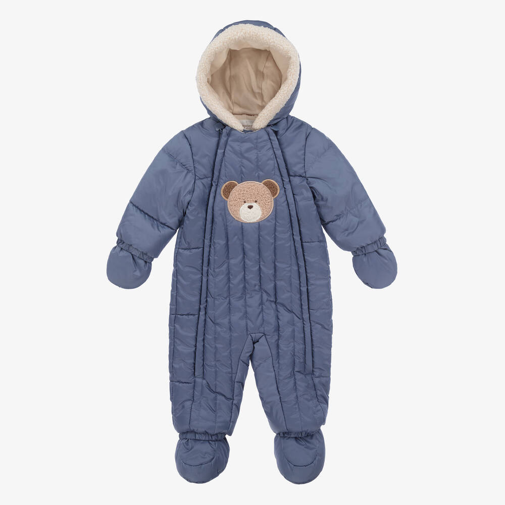 Mayoral - Blue Padded Baby Snowsuit | Childrensalon