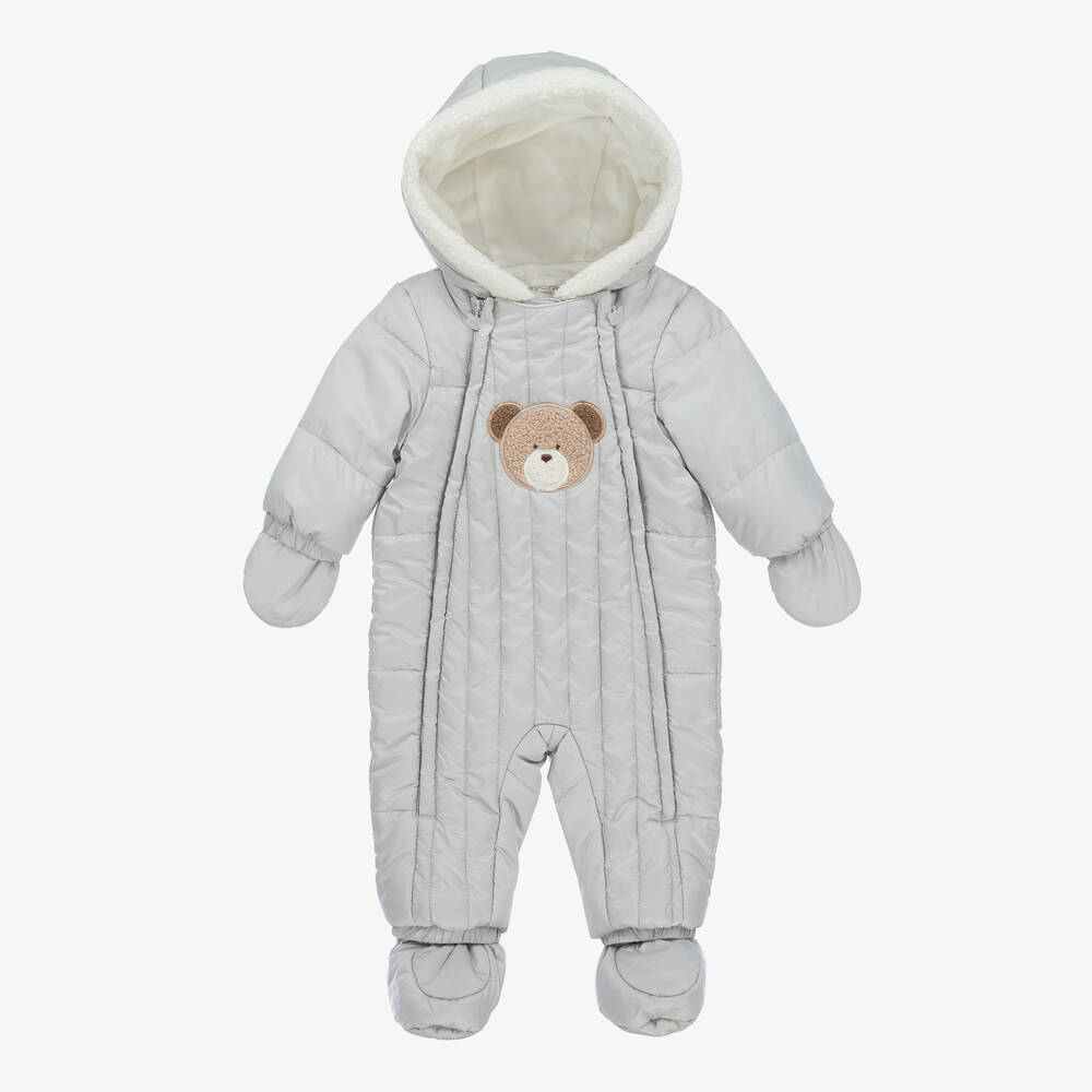 Mayoral - Grey Padded Baby Snowsuit | Childrensalon