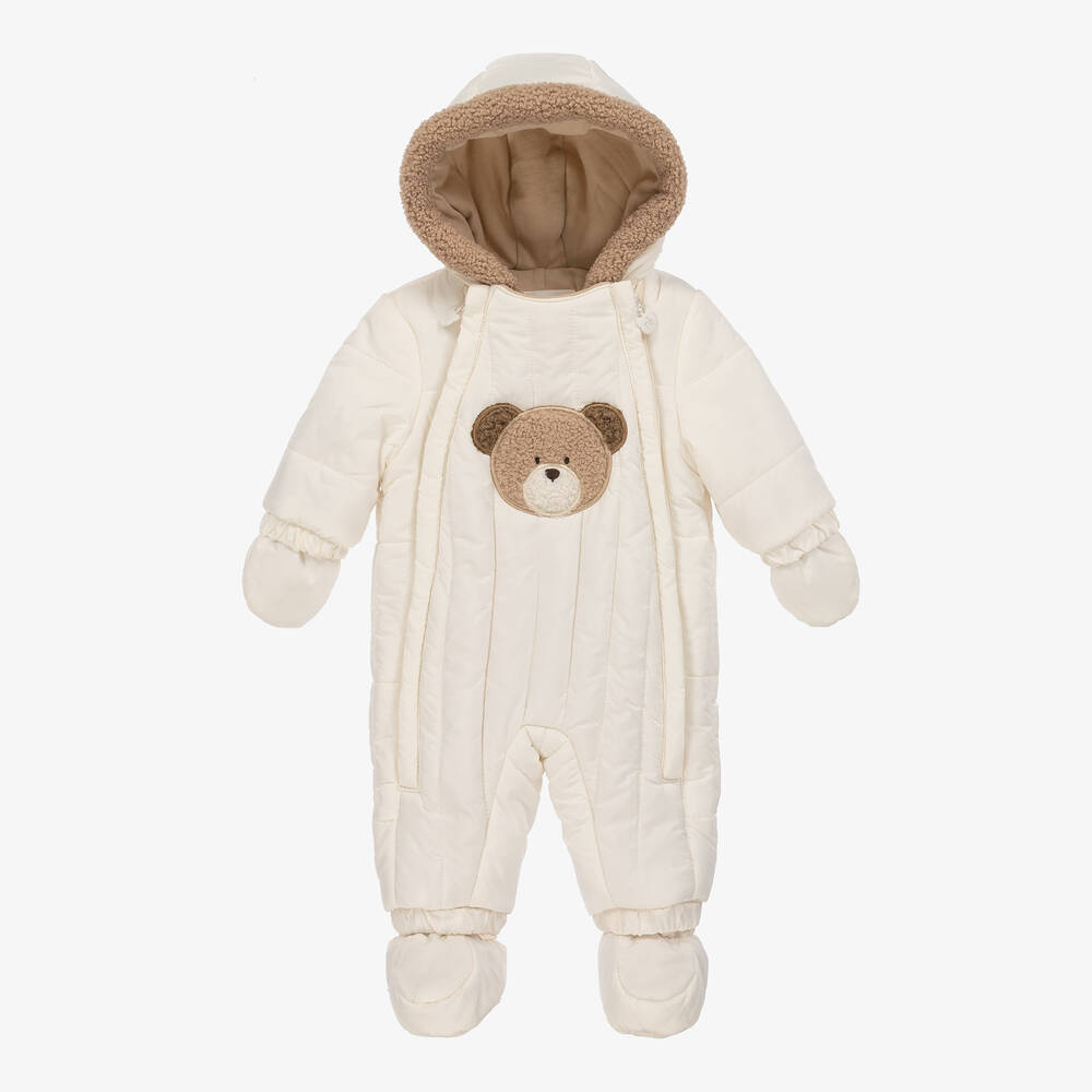 Mayoral - Ivory Padded Baby Snowsuit | Childrensalon