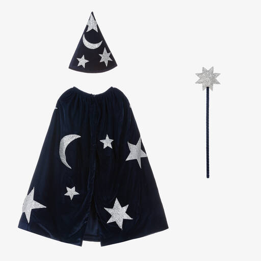 Meri Meri-Blue Velvet Wizard Costume Set | Childrensalon