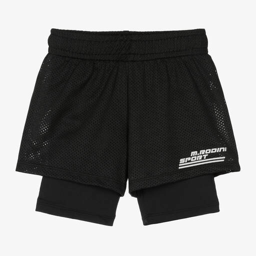 Mini Rodini-Black Quick Dry Mesh Sport Shorts | Childrensalon