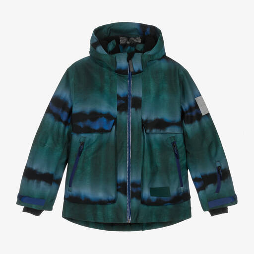 Molo-Boys Green Tie-Dye Ski Jacket | Childrensalon