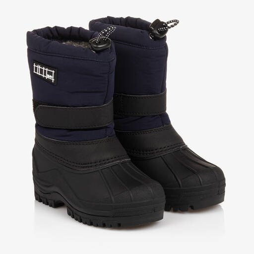 Molo-Navy Blue Snow Boots | Childrensalon