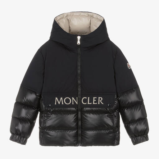 Moncler Enfant-Boys Navy Blue Andres Puffer Jacket | Childrensalon