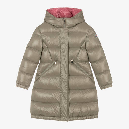 Moncler Enfant-Girls Beige Bellevue Down Puffer Coat | Childrensalon