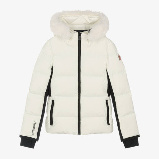 Moncler Enfant-Girls Ivory New Guyane Ski Jacket | Childrensalon