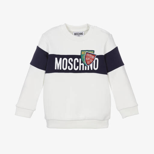 Moschino Baby-Ivory Cotton Sweatshirt | Childrensalon