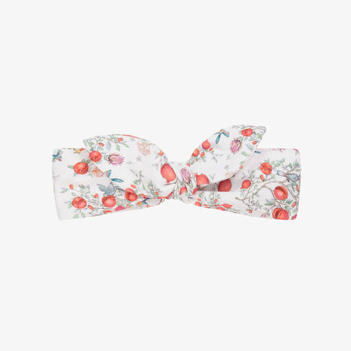 My Little Pie-Baby Girls White Cotton Pomegranate Headband | Childrensalon