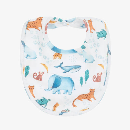 My Little Pie-White Supima Cotton Laguna Bib | Childrensalon