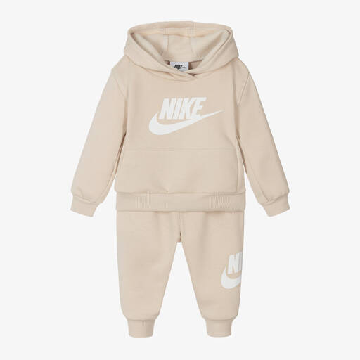 Nike-Beige Cotton Tracksuit | Childrensalon