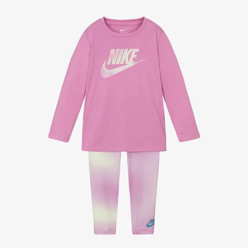 Nike-Girls Pink Leggings Set | Childrensalon