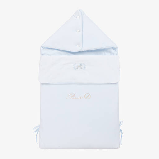 Pureté Du... Bébé-Baby Boys Blue Velour Nest (87cm) | Childrensalon