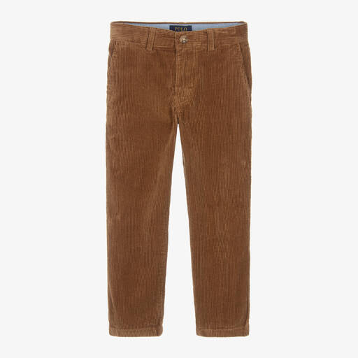 Ralph Lauren-Boys Brown Corduroy Trousers | Childrensalon