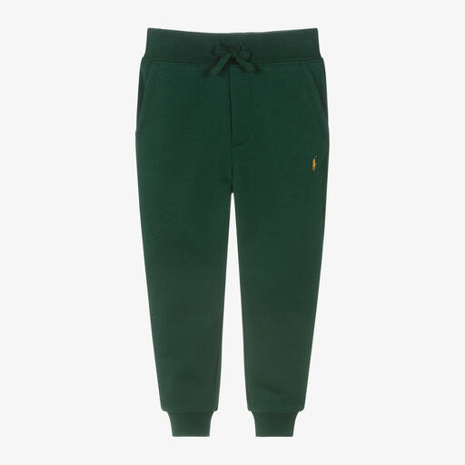 Ralph Lauren-Boys Green Cotton Joggers | Childrensalon