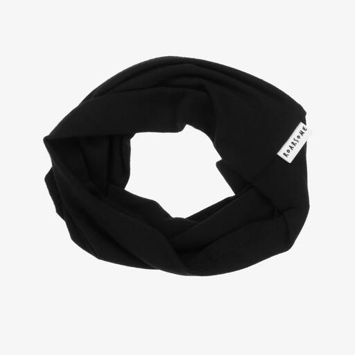 Roarsome-Black Bamboo Jersey Snood | Childrensalon